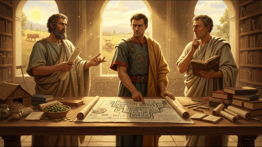 勤勉と段取りの古代の教えの写真